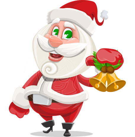 Small Santa Vector Cartoon Character
